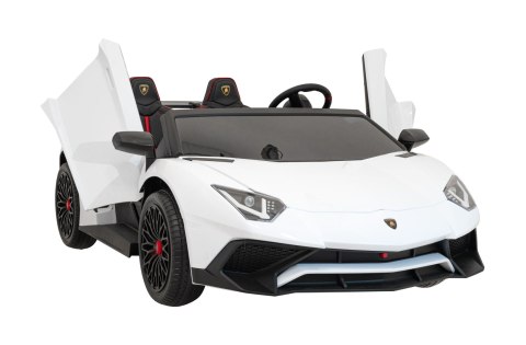 Auto Lamborghini Aventador SV na akumulator dla 2 dzieci Biały Auto Lamborghini Aventador SV na akumulator dla 2 dzieci Biały