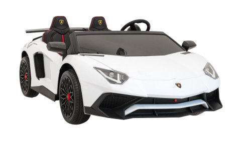 Auto Lamborghini Aventador SV na akumulator dla 2 dzieci Biały Auto Lamborghini Aventador SV na akumulator dla 2 dzieci Biały