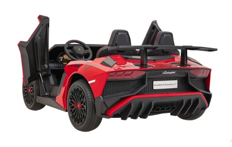 Auto Lamborghini Aventador SV na akumulator dla 2 dzieci Czerwony + Pilot 2,4 GHz + Pianka EVA + Audio LED Auto Lamborghini Aventador SV na akumulator dla 2 dzieci Czerwony + Pilot 2,4 GHz + Pianka EVA + Audio LED