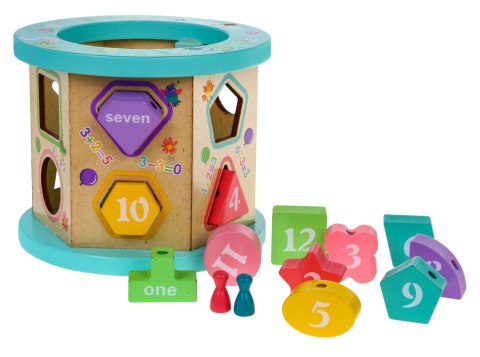 Drewniana multikostka edukacyjna 4w1 dla dzieci- sorter przeplatanka planszówka Drewniana multikostka edukacyjna 4w1 dla dzieci- sorter przeplatanka planszówka