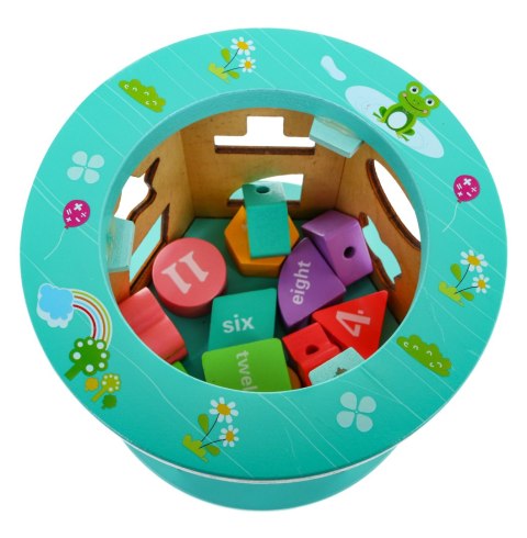 Drewniana multikostka edukacyjna 4w1 dla dzieci- sorter przeplatanka planszówka Drewniana multikostka edukacyjna 4w1 dla dzieci- sorter przeplatanka planszówka