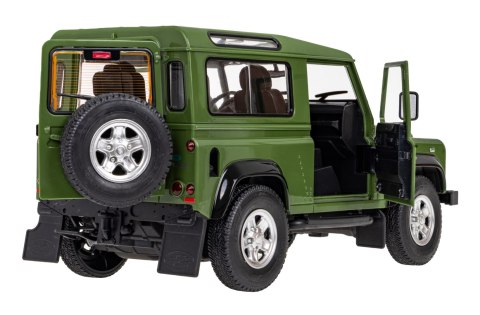Land Rover Defender zielony RASTAR model 1:14 Zdalnie sterowanie auto + Pilot 2,4 GHz + Ręcznie otwierane drzwi Land Rover Defender zielony RASTAR model 1:14 Zdalnie sterowanie auto + Pilot 2,4 GHz + Ręcznie otwierane drzwi