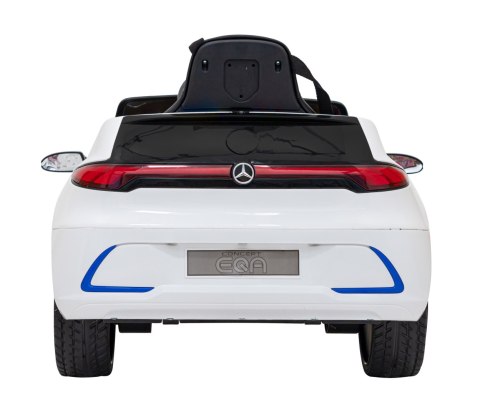 Mercedes Benz AMG EQA dla dzieci Biały + Pilot + 5-punktowe pasy + EVA + Wyświetlacz MP3 + LED Mercedes Benz AMG EQA dla dzieci Biały + Pilot + 5-punktowe pasy + EVA + Wyświetlacz MP3 + LED