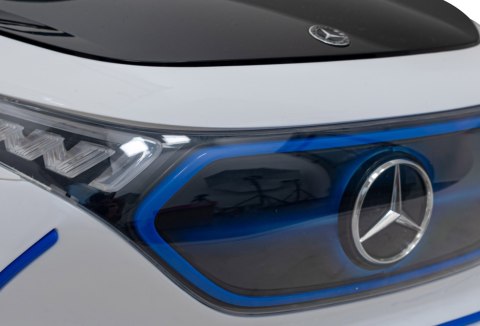 Mercedes Benz AMG EQA dla dzieci Biały + Pilot + 5-punktowe pasy + EVA + Wyświetlacz MP3 + LED Mercedes Benz AMG EQA dla dzieci Biały + Pilot + 5-punktowe pasy + EVA + Wyświetlacz MP3 + LED