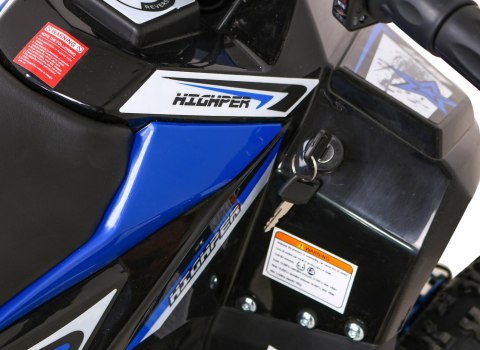 Quad HIPERFECT na akumulator Niebieski 35km/h + Silnik 1000W + Koła pompowane + Regulacja siedzenia Quad HIPERFECT na akumulator Niebieski 35km/h + Silnik 1000W + Koła pompowane + Regulacja siedzenia