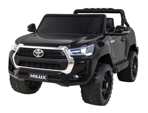 Toyota Hilux na akumulator dla dzieci Czarny Pickup + Napęd 4x4 + Pilot Toyota Hilux na akumulator dla dzieci Czarny Pickup + Napęd 4x4 + Pilot