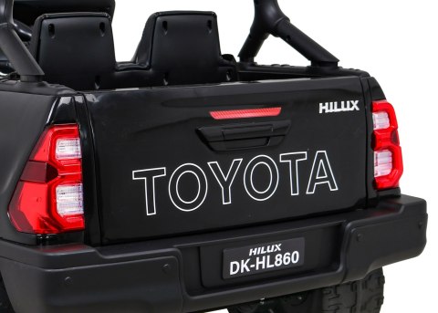 Toyota Hilux na akumulator dla dzieci Czarny Pickup + Napęd 4x4 + Pilot Toyota Hilux na akumulator dla dzieci Czarny Pickup + Napęd 4x4 + Pilot