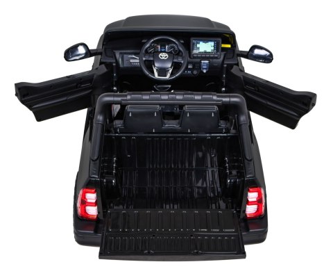 Toyota Hilux na akumulator dla dzieci Czarny Pickup + Napęd 4x4 + Pilot Toyota Hilux na akumulator dla dzieci Czarny Pickup + Napęd 4x4 + Pilot