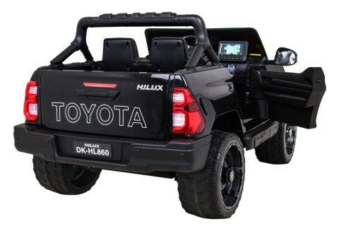 Toyota Hilux na akumulator dla dzieci Czarny Pickup + Napęd 4x4 + Pilot Toyota Hilux na akumulator dla dzieci Czarny Pickup + Napęd 4x4 + Pilot