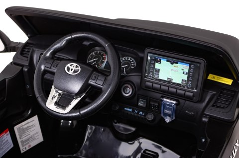 Toyota Hilux na akumulator dla dzieci Czarny Pickup + Napęd 4x4 + Pilot Toyota Hilux na akumulator dla dzieci Czarny Pickup + Napęd 4x4 + Pilot