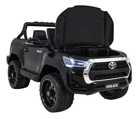 Toyota Hilux na akumulator dla dzieci Czarny Pickup + Napęd 4x4 + Pilot Toyota Hilux na akumulator dla dzieci Czarny Pickup + Napęd 4x4 + Pilot