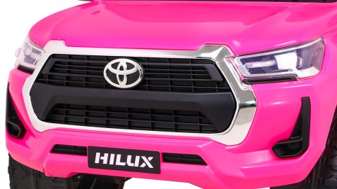 Toyota Hilux na akumulator dla dzieci, Różowy Pickup + Napęd 4x4 + Pilot Toyota Hilux na akumulator dla dzieci, Różowy Pickup + Napęd 4x4 + Pilot