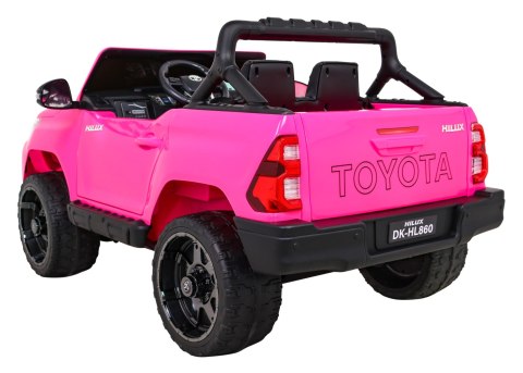 Toyota Hilux na akumulator dla dzieci, Różowy Pickup + Napęd 4x4 + Pilot Toyota Hilux na akumulator dla dzieci, Różowy Pickup + Napęd 4x4 + Pilot