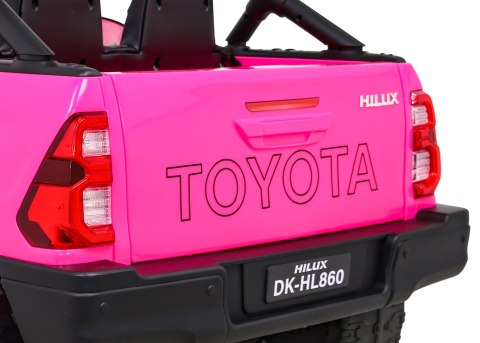 Toyota Hilux na akumulator dla dzieci, Różowy Pickup + Napęd 4x4 + Pilot Toyota Hilux na akumulator dla dzieci, Różowy Pickup + Napęd 4x4 + Pilot