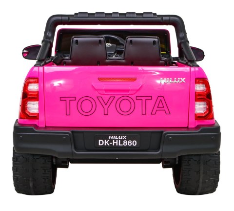 Toyota Hilux na akumulator dla dzieci, Różowy Pickup + Napęd 4x4 + Pilot Toyota Hilux na akumulator dla dzieci, Różowy Pickup + Napęd 4x4 + Pilot