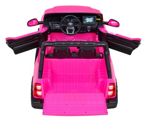 Toyota Hilux na akumulator dla dzieci, Różowy Pickup + Napęd 4x4 + Pilot Toyota Hilux na akumulator dla dzieci, Różowy Pickup + Napęd 4x4 + Pilot