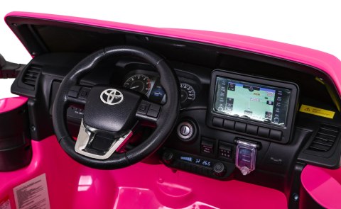 Toyota Hilux na akumulator dla dzieci, Różowy Pickup + Napęd 4x4 + Pilot Toyota Hilux na akumulator dla dzieci, Różowy Pickup + Napęd 4x4 + Pilot