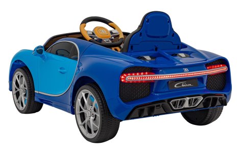 Bugatti Chiron na akumulator dla dzieci Niebieski + Pilot + Bagażnik + EVA + Amortyzatory + Audio LED Bugatti Chiron na akumulator dla dzieci Niebieski + Pilot + Bagażnik + EVA + Amortyzatory + Audio LED