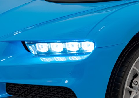 Bugatti Chiron na akumulator dla dzieci Niebieski + Pilot + Bagażnik + EVA + Amortyzatory + Audio LED Bugatti Chiron na akumulator dla dzieci Niebieski + Pilot + Bagażnik + EVA + Amortyzatory + Audio LED