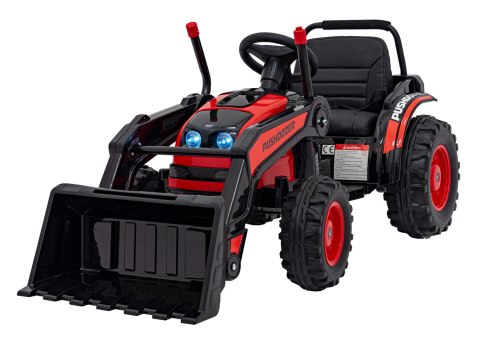 Koparka Traktor na akumulator dla dzieci Czerwony + Ruchome Ramię Łyżka + Pilot + Wolny Start + Radio FM + LED Koparka Traktor na akumulator dla dzieci Czerwony + Ruchome Ramię Łyżka + Pilot + Wolny Start + Radio FM + LED