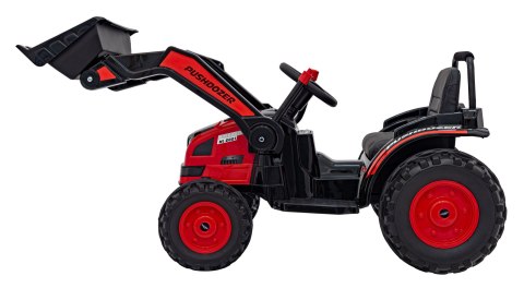 Koparka Traktor na akumulator dla dzieci Czerwony + Ruchome Ramię Łyżka + Pilot + Wolny Start + Radio FM + LED Koparka Traktor na akumulator dla dzieci Czerwony + Ruchome Ramię Łyżka + Pilot + Wolny Start + Radio FM + LED