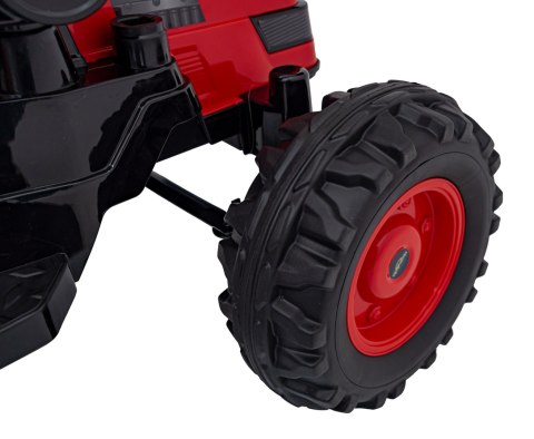 Koparka Traktor na akumulator dla dzieci Czerwony + Ruchome Ramię Łyżka + Pilot + Wolny Start + Radio FM + LED Koparka Traktor na akumulator dla dzieci Czerwony + Ruchome Ramię Łyżka + Pilot + Wolny Start + Radio FM + LED