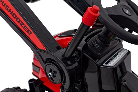 Koparka Traktor na akumulator dla dzieci Czerwony + Ruchome Ramię Łyżka + Pilot + Wolny Start + Radio FM + LED Koparka Traktor na akumulator dla dzieci Czerwony + Ruchome Ramię Łyżka + Pilot + Wolny Start + Radio FM + LED