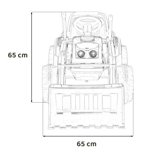 Koparka Traktor na akumulator dla dzieci Czerwony + Ruchome Ramię Łyżka + Pilot + Wolny Start + Radio FM + LED Koparka Traktor na akumulator dla dzieci Czerwony + Ruchome Ramię Łyżka + Pilot + Wolny Start + Radio FM + LED