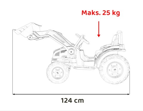 Koparka Traktor na akumulator dla dzieci Czerwony + Ruchome Ramię Łyżka + Pilot + Wolny Start + Radio FM + LED Koparka Traktor na akumulator dla dzieci Czerwony + Ruchome Ramię Łyżka + Pilot + Wolny Start + Radio FM + LED