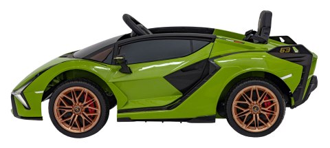 Lamborghini SIAN na akumulator dla dzieci Zielony + Pilot + EVA + Wolny Start + Audio LED Lamborghini SIAN na akumulator dla dzieci Zielony + Pilot + EVA + Wolny Start + Audio LED