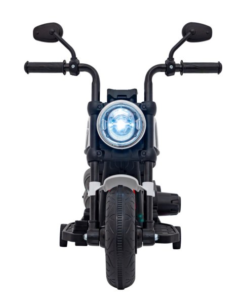 Motorek Chopper FASTER na akumulator dla dzieci Biały + Radio FM + Panel audio + LED Motorek Chopper FASTER na akumulator dla dzieci Biały + Radio FM + Panel audio + LED