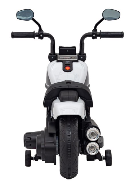 Motorek Chopper FASTER na akumulator dla dzieci Biały + Radio FM + Panel audio + LED Motorek Chopper FASTER na akumulator dla dzieci Biały + Radio FM + Panel audio + LED