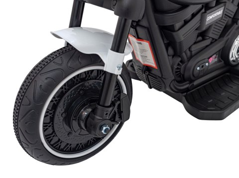 Motorek Chopper FASTER na akumulator dla dzieci Biały + Radio FM + Panel audio + LED Motorek Chopper FASTER na akumulator dla dzieci Biały + Radio FM + Panel audio + LED