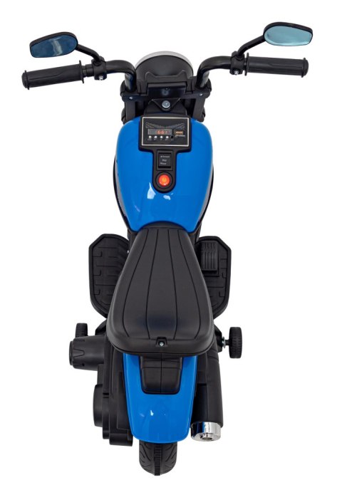 Motorek Chopper FASTER na akumulator dla dzieci Niebieski + Radio FM + Panel audio + LED Motorek Chopper FASTER na akumulator dla dzieci Niebieski + Radio FM + Panel audio + LED
