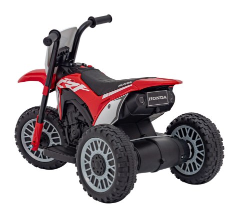 Motorek Cross Honda CRF 450R na akumulator dla dzieci Czerwony + 3 Koła + Gumowy Bieżnik + Klakson Motorek Cross Honda CRF 450R na akumulator dla dzieci Czerwony + 3 Koła + Gumowy Bieżnik + Klakson