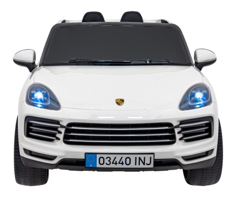 Porsche Cayenne S na akumulator dla dzieci Lakier Biały SUV + Pilot Porsche Cayenne S na akumulator dla dzieci Lakier Biały SUV + Pilot