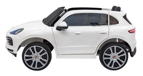Porsche Cayenne S na akumulator dla dzieci Lakier Biały SUV + Pilot Porsche Cayenne S na akumulator dla dzieci Lakier Biały SUV + Pilot