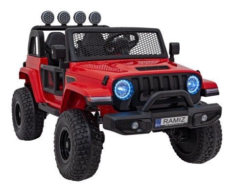 Auto terenowe OFF-ROAD 3.0 dla dzieci Czerwony + Pilot + Wolny Start + Pasy + Audio LED Auto terenowe OFF-ROAD 3.0 dla dzieci Czerwony + Pilot + Wolny Start + Pasy + Audio LED