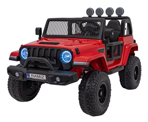 Auto terenowe OFF-ROAD 3.0 dla dzieci Czerwony + Pilot + Wolny Start + Pasy + Audio LED Auto terenowe OFF-ROAD 3.0 dla dzieci Czerwony + Pilot + Wolny Start + Pasy + Audio LED