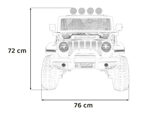 Auto terenowe OFF-ROAD 3.0 dla dzieci Czerwony + Pilot + Wolny Start + Pasy + Audio LED Auto terenowe OFF-ROAD 3.0 dla dzieci Czerwony + Pilot + Wolny Start + Pasy + Audio LED