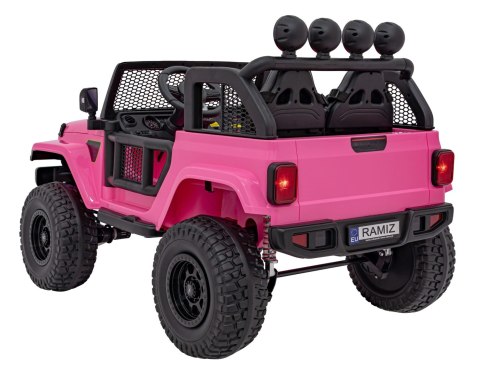 Auto terenowe OFF-ROAD 3.0 dla dzieci Różowy + Pilot + Wolny Start + Pasy + Audio LED Auto terenowe OFF-ROAD 3.0 dla dzieci Różowy + Pilot + Wolny Start + Pasy + Audio LED