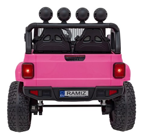 Auto terenowe OFF-ROAD 3.0 dla dzieci Różowy + Pilot + Wolny Start + Pasy + Audio LED Auto terenowe OFF-ROAD 3.0 dla dzieci Różowy + Pilot + Wolny Start + Pasy + Audio LED