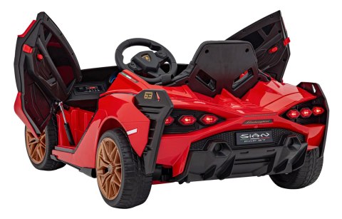 Lamborghini SIAN na akumulator dla dzieci Czerwony + Pilot + EVA + Wolny Start + Audio LED Lamborghini SIAN na akumulator dla dzieci Czerwony + Pilot + EVA + Wolny Start + Audio LED