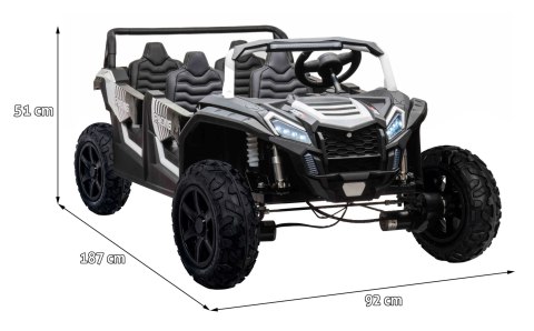 Pojazd 4-osobowy Buggy ATV RACING UTV2000 Z Baterią Li-ion Biały Pojazd 4-osobowy Buggy ATV RACING UTV2000 Z Baterią Li-ion Biały