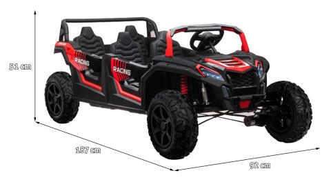 Pojazd 4-osobowy Buggy ATV RACING UTV2000 Z Baterią Li-ion Czerwony Pojazd 4-osobowy Buggy ATV RACING UTV2000 Z Baterią Li-ion Czerwony