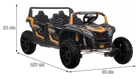 Pojazd 4-osobowy Buggy ATV RACING UTV2000 Z Baterią Li-ion Złoty Pojazd 4-osobowy Buggy ATV RACING UTV2000 Z Baterią Li-ion Złoty