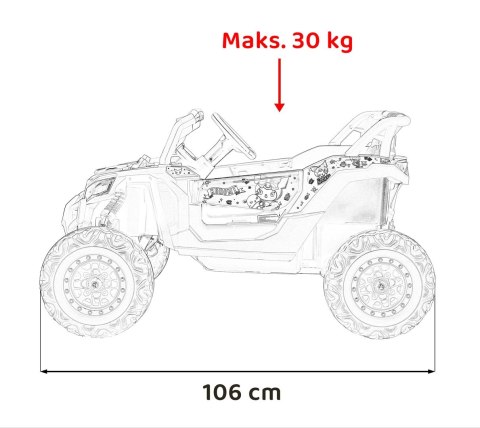 Pojazd Buggy ATV Defend 4x4 Fioletowy Licencja KUROMI Pojazd Buggy ATV Defend 4x4 Fioletowy Licencja KUROMI