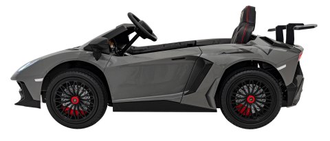 Auto Lamborghini Aventador SV na akumulator dla 2 dzieci Szary + Pilot 2,4 GHz + Pianka EVA + Audio LED Auto Lamborghini Aventador SV na akumulator dla 2 dzieci Szary + Pilot 2,4 GHz + Pianka EVA + Audio LED