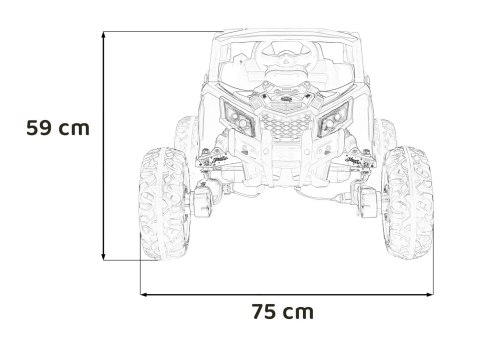 Pojazd Buggy ATV Defend 4x4 Fioletowy Licencja KUROMI Pojazd Buggy ATV Defend 4x4 Fioletowy Licencja KUROMI