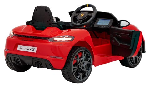 Pojazd Porsche Spyder RS 718 Czerwony MP4 Pojazd Porsche Spyder RS 718 Czerwony MP4